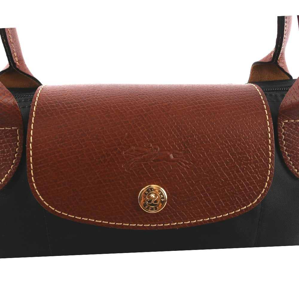 LONGCHAMP S號短把LE PLIAGE摺疊水餃包(黑色), , large