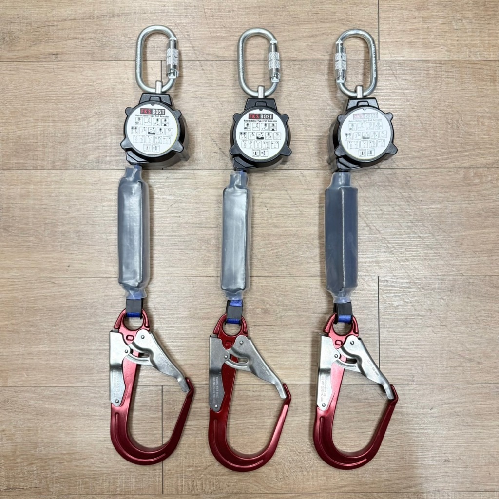 WIN五金 台灣製造FKS BOST SRL-2.0M(單顆) 織帶高空作業防墜器 通過認證CE EN 織帶防墜器 安全帶 捲吊防墜器 防墬器, , large