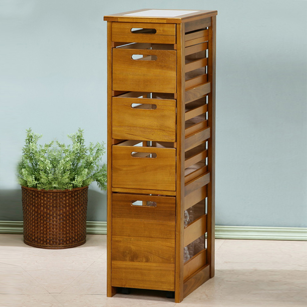 《C&B》日式鄉村風隙縫收納五抽蔬果櫃/台灣生產, , large