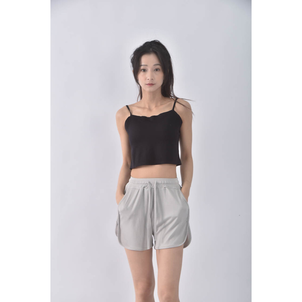 (S) 【粿粿私服】高腰灰色短褲二手衣, , large