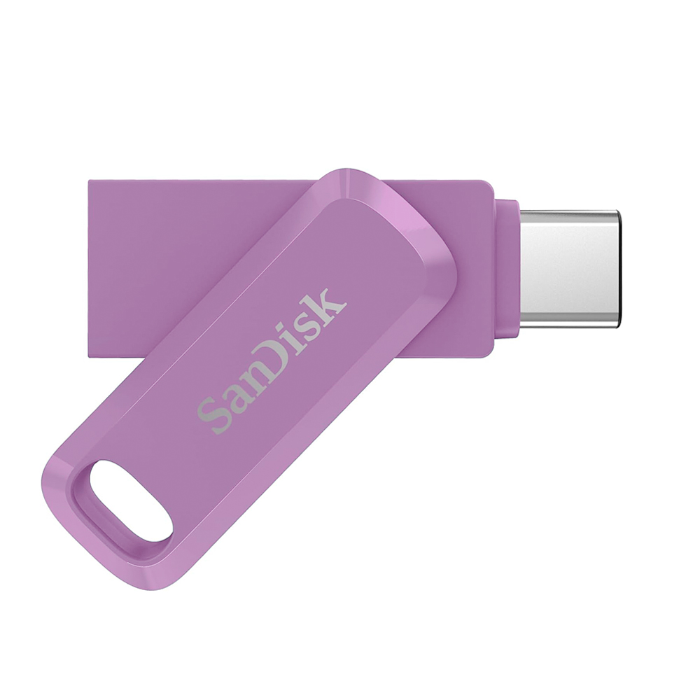 【SanDisk】Ultra GO 1TB 薰衣草紫 TYPE-C USB 3.2 雙用 OTG 旋轉隨身碟 讀取速度 400MB/s, , large
