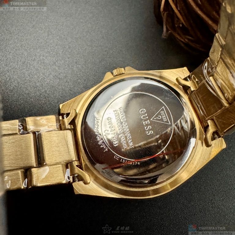 [星晴錶業]GUESS手錶,34mm,GC00005金色錶面金色錶殼金色精鋼錶帶款, , large
