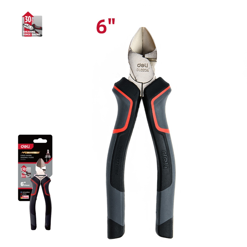 【deli tools】 6" Diagonal Cutting Pliers PRO Series, , large