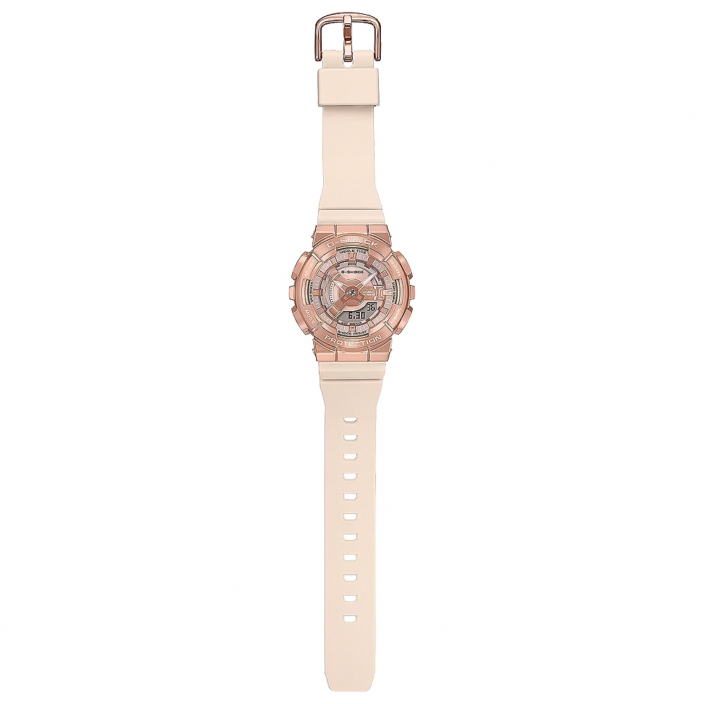CASIO 卡西歐 G-SHOCK ITZY留真配戴款 粉紅金優雅手錶 女錶 GM-S110PG-4A, , large