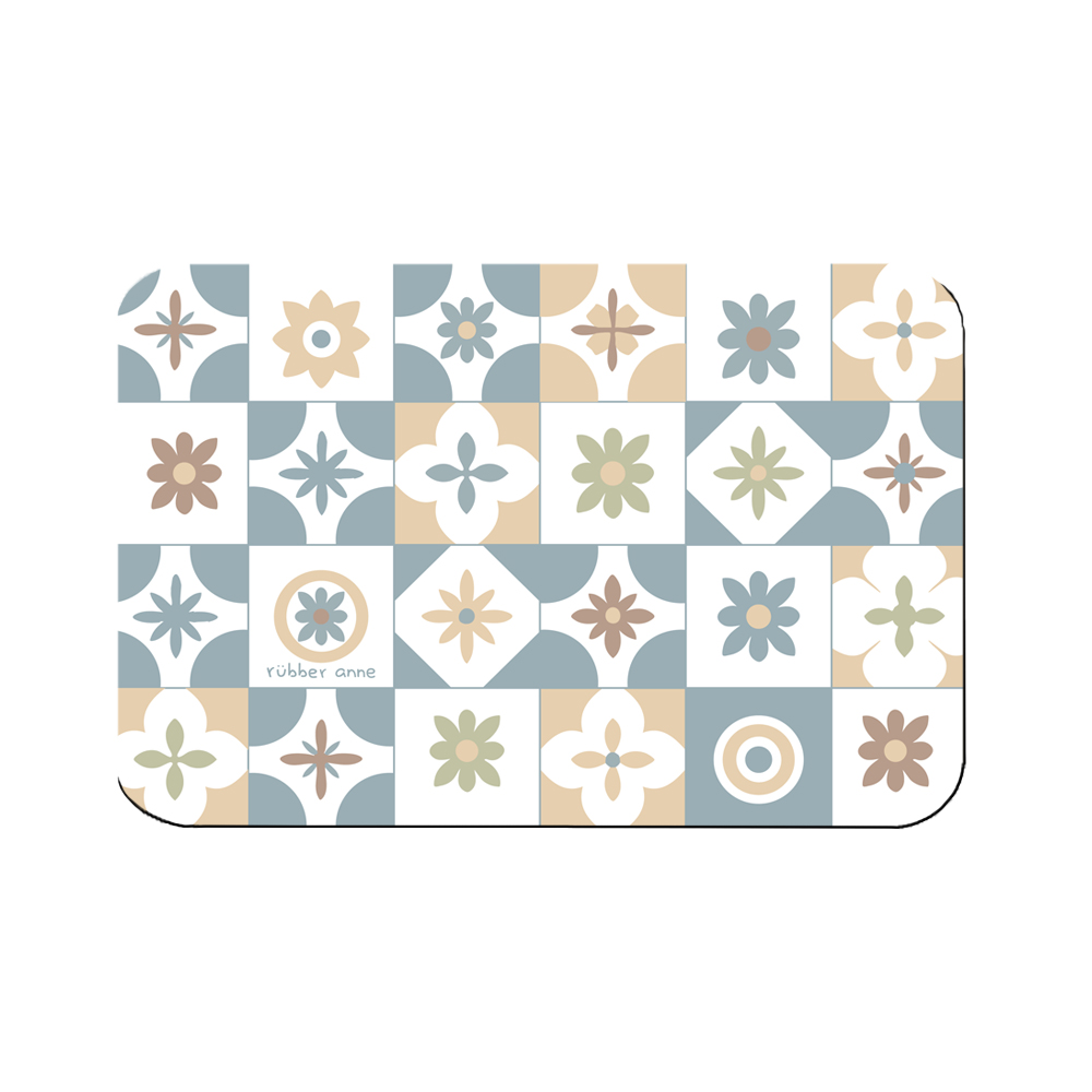【Monster】 Soft Diatomaceous Earth Sink Draining Mat Language of Tiles  (45x30cm) –Serene Elegance, , large