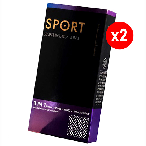 【史波特SPORT】三合一保險套 12入X2盒 衛生套, , large