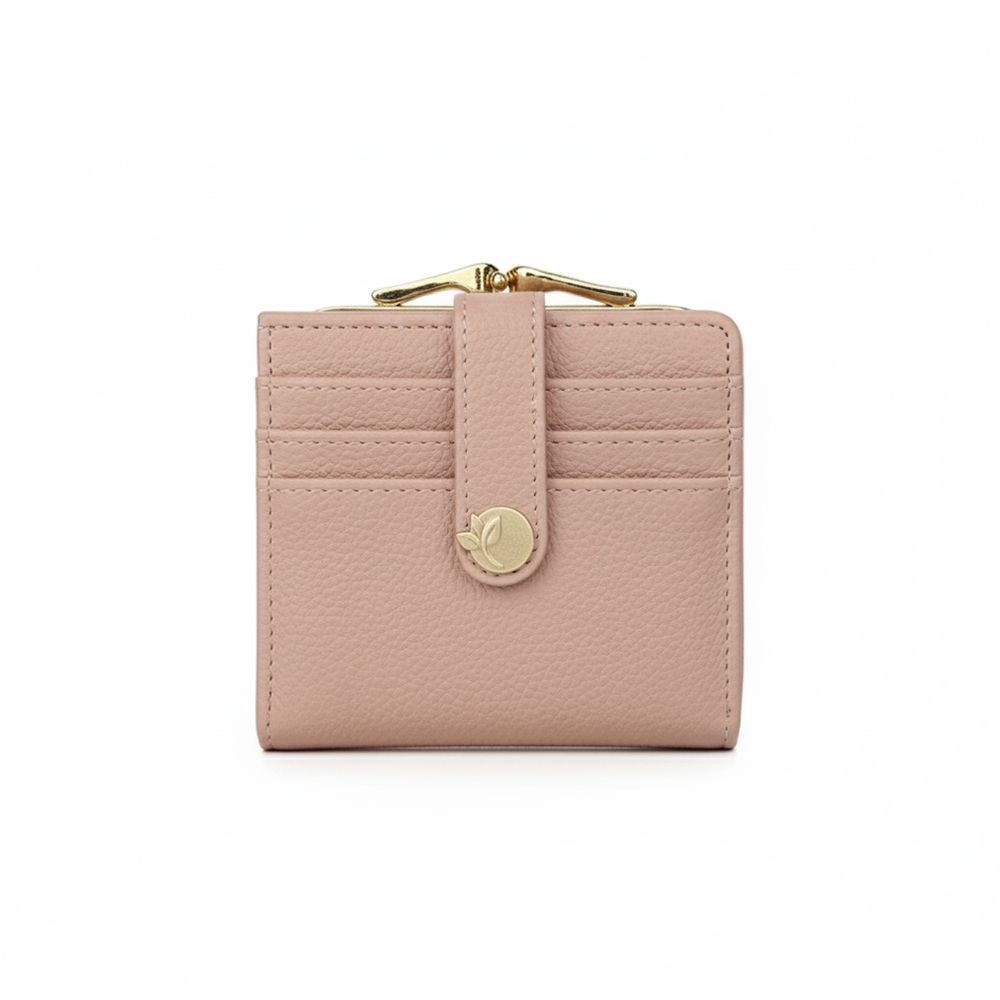 LEAFIN 經典卡片夾口金包-奶茶色 仕女 皮夾 女夾 卡片收納 人氣女用皮夾 女夾, , large