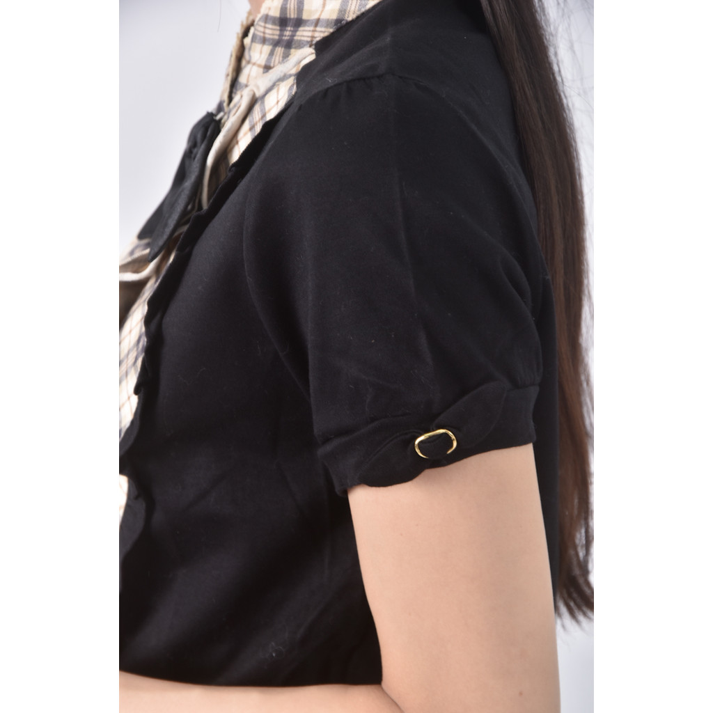 (S) kinloch anderson棉質純棉黑色短袖上衣二手衣, , large