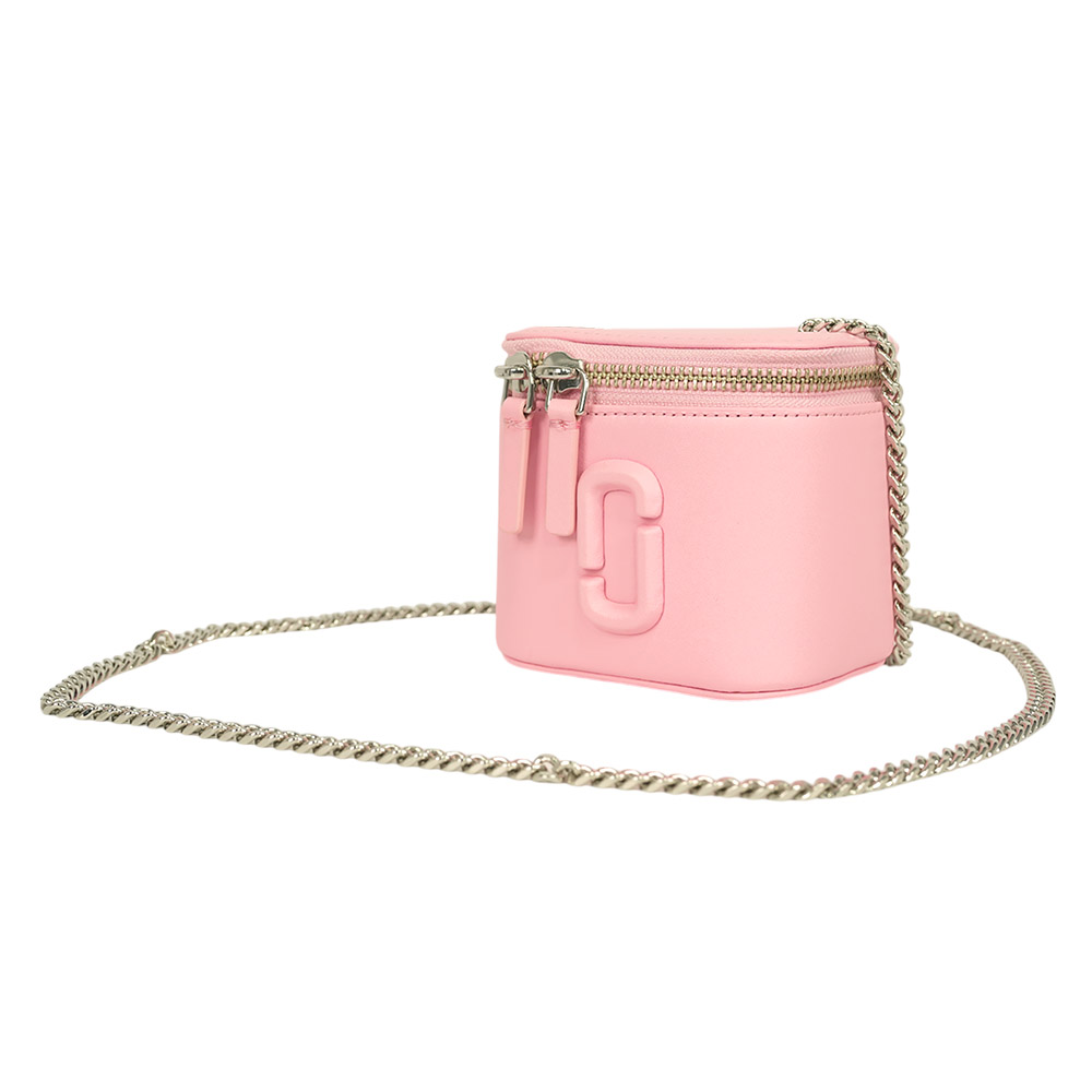 MARC JACOBS Vanity 平滑皮革銀鍊迷你化妝包/斜背包/蝴蝶結粉, , large