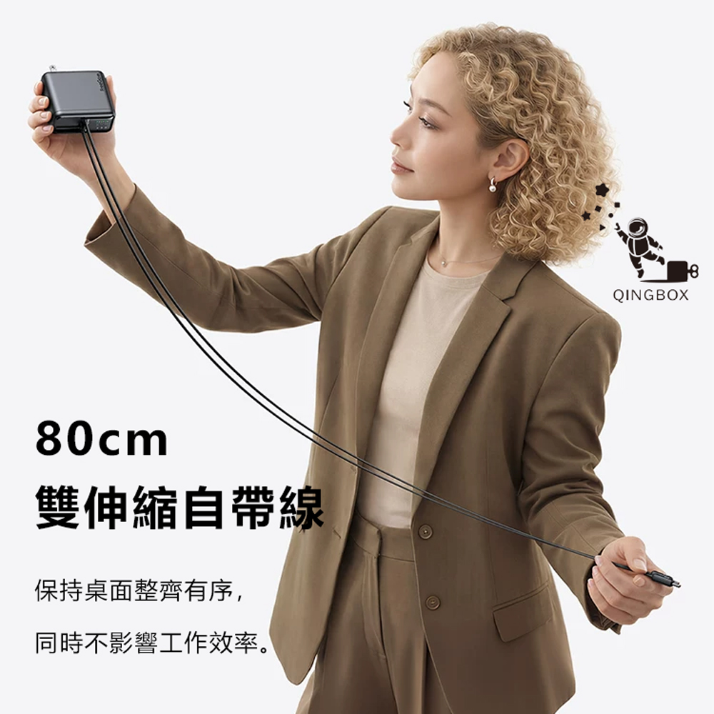 Mcdodo麥多多 LQ CH863 FreeGo Pro系列67W智能顯示雙拉伸縮線GaN快充充電器 美規, , large