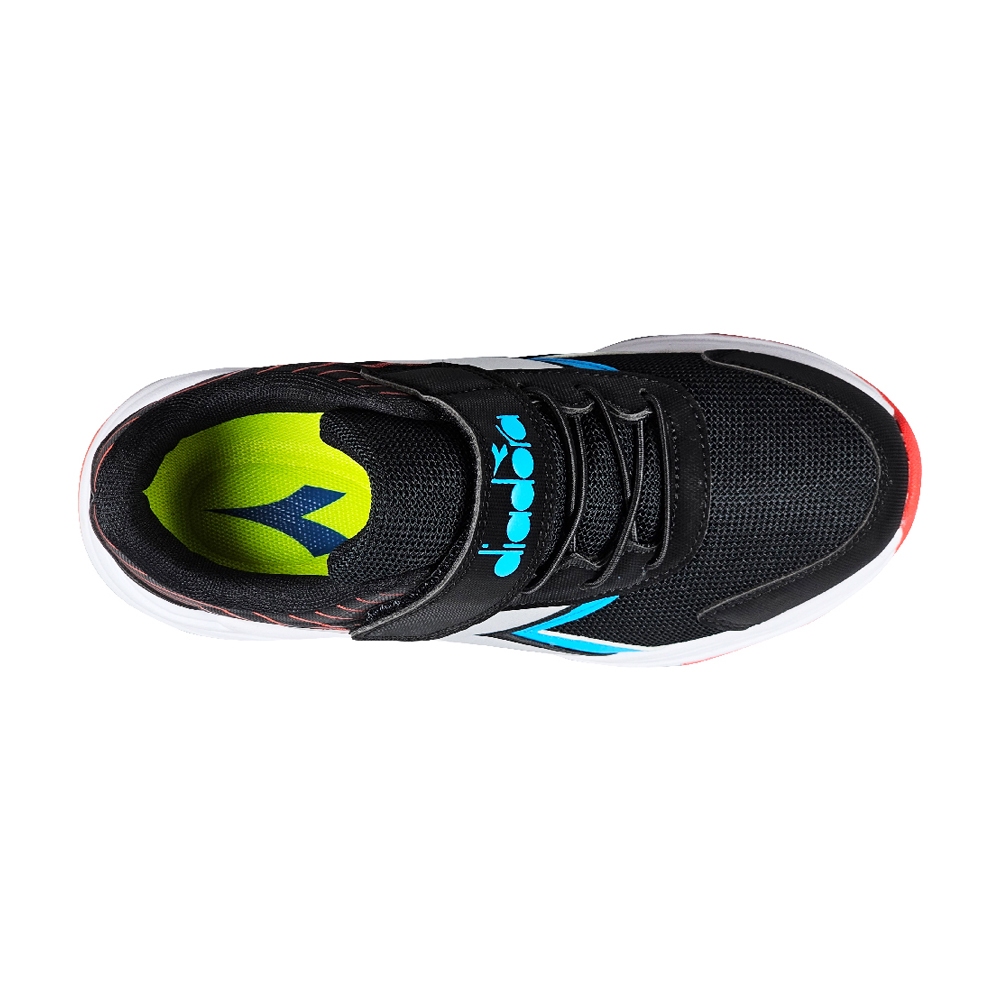 DIADORA迪亞多那 輕量大童慢跑鞋 童運動鞋 童鞋 寬楦 透氣 保護後跟 吸震 減壓 彈性 健康鞋墊 止滑 黑 粉, , large