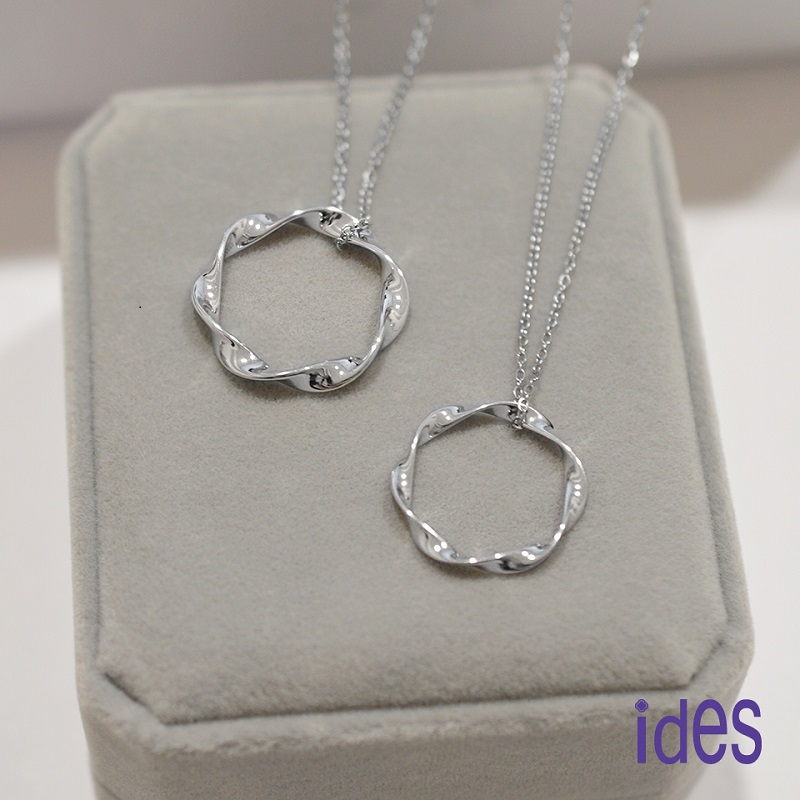 [ides愛蒂思] 情人禮 歐風精品設計系列PT950鉑金對鍊情侶對鍊/契合（大+小）, , large
