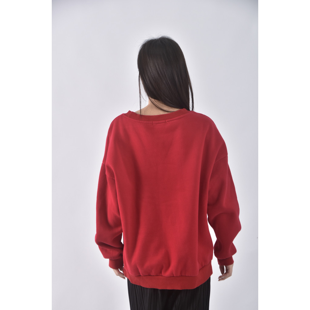 (XL) ob style字母紅色長袖上衣二手衣, , large