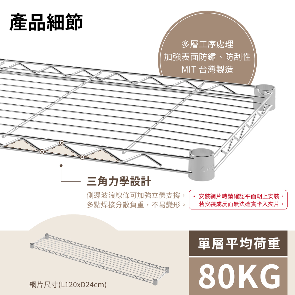 KIWISH 120X24 Multi-Size Storage Rack Heavy Duty Metal Shelving Unit, Made in Taiwan, Free Shipping, , large
