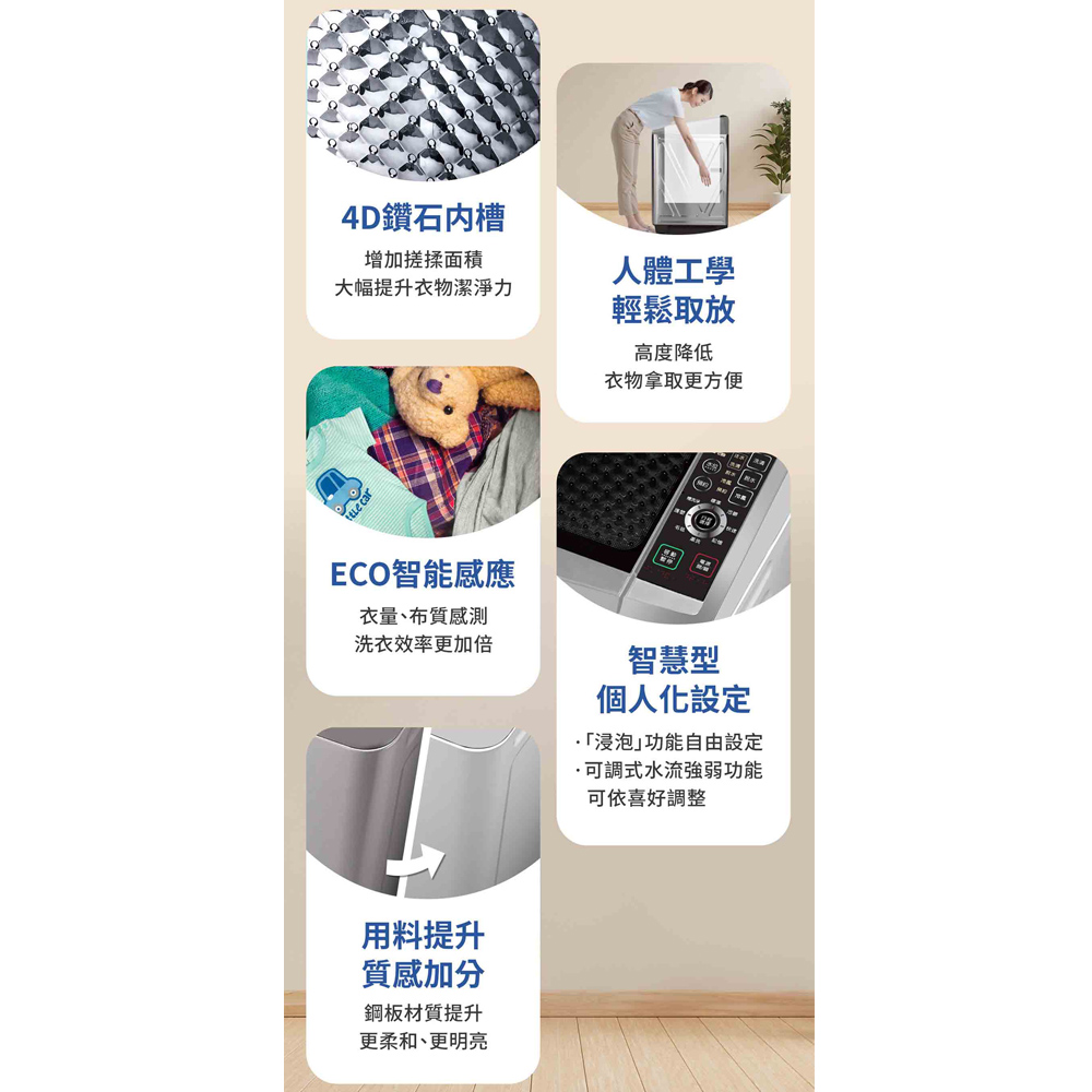 SANLUX Taiwan Sanyo 17KG Inverter Upright Washing Machine SW-V17N, , large