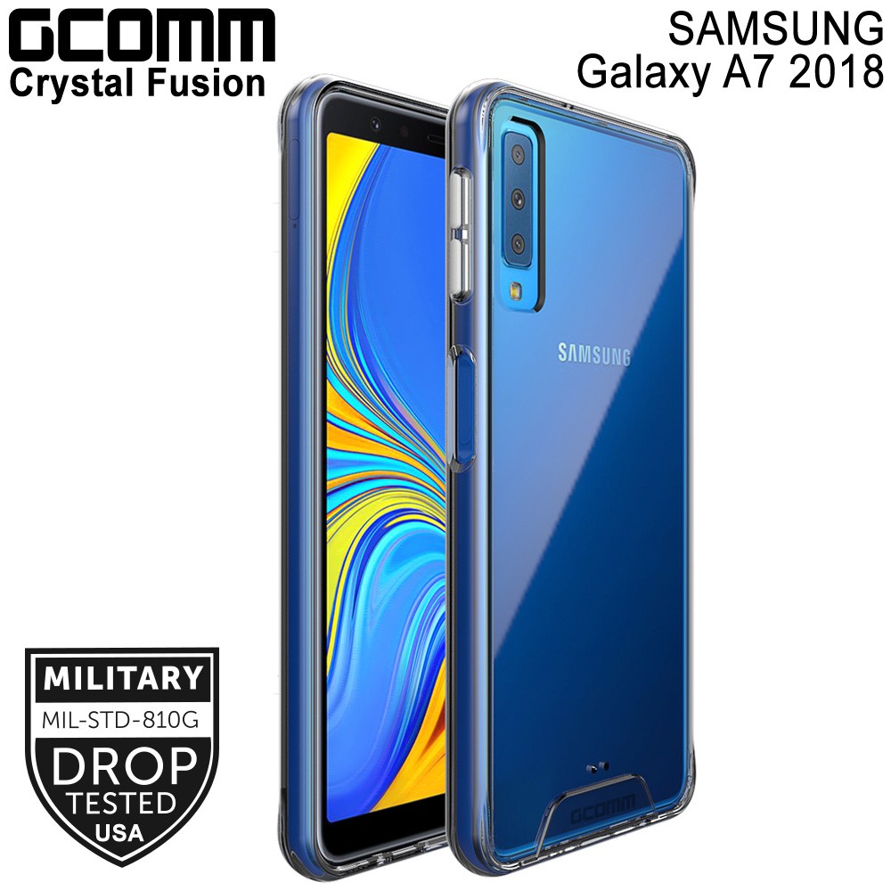 GCOMM Galaxy A7 2018 晶透軍規防摔殼 Crystal Fusion, , large