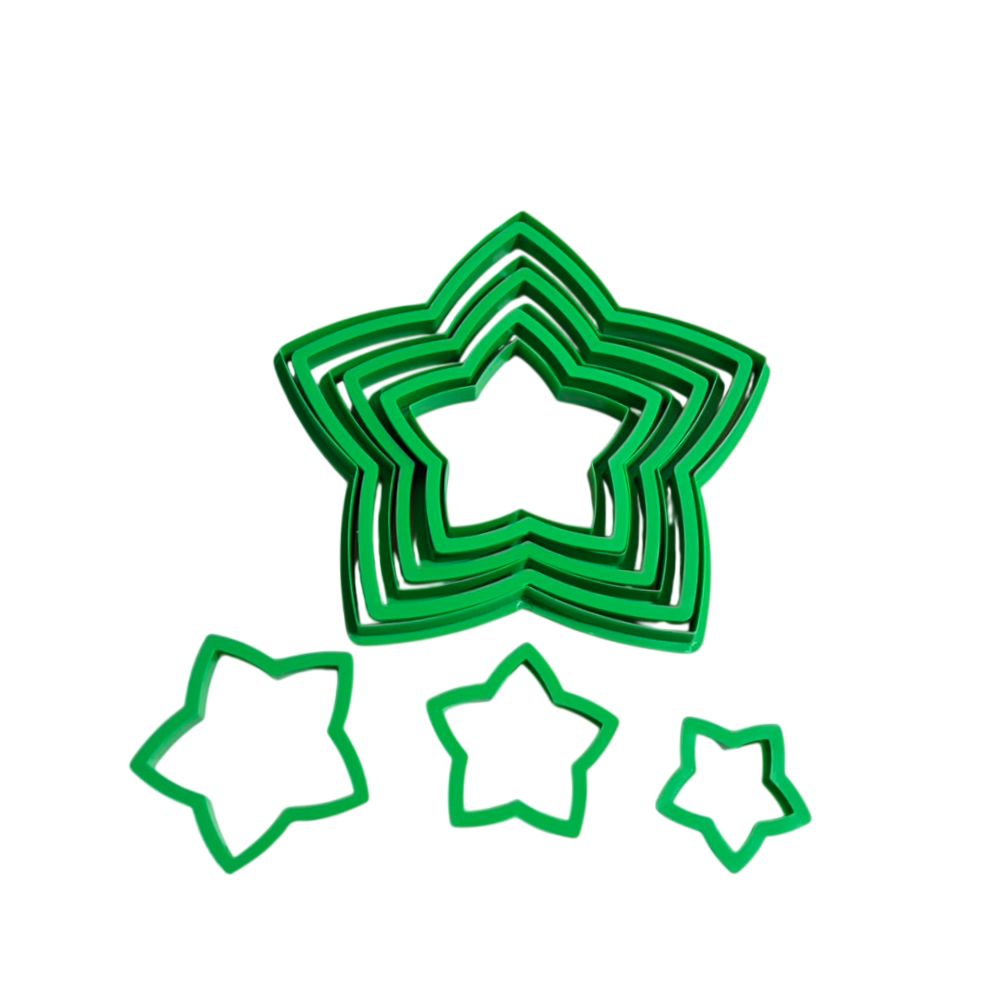 GS MALL 台灣製造 一組10入 星星造型餅乾模 聖誕樹製作 餅乾壓模 糕點切模 果凍壓模 切壓模 烘焙模具, , large