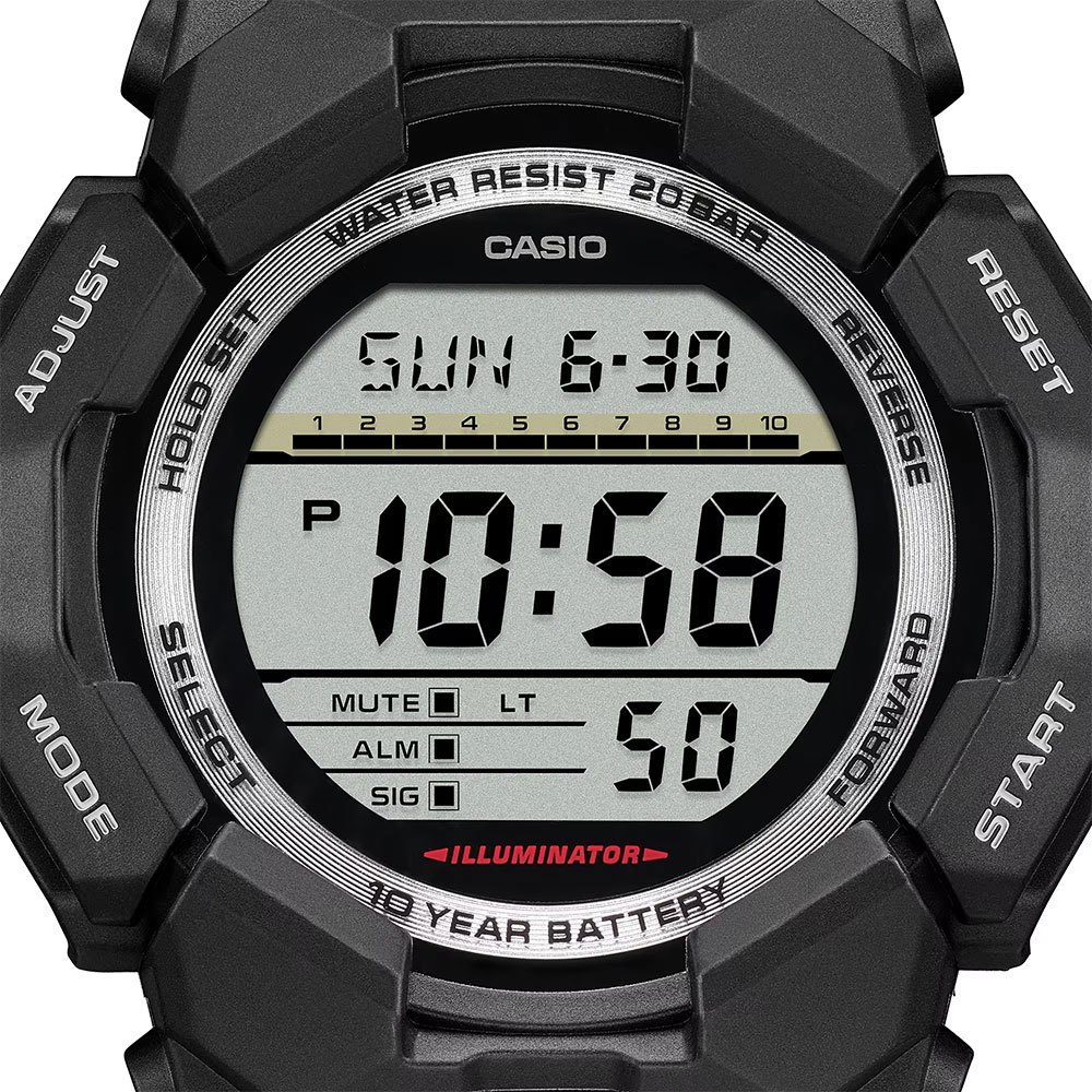 CASIO 卡西歐 G-SHOCK 10年電力 大螢幕電子錶 學生錶 GD-010-1, , large