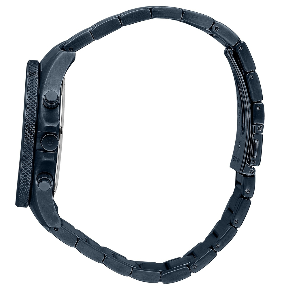 MASERATI 瑪莎拉蒂 Sfida 超跑綻藍三眼計時手錶-40mm R8873640023, , large