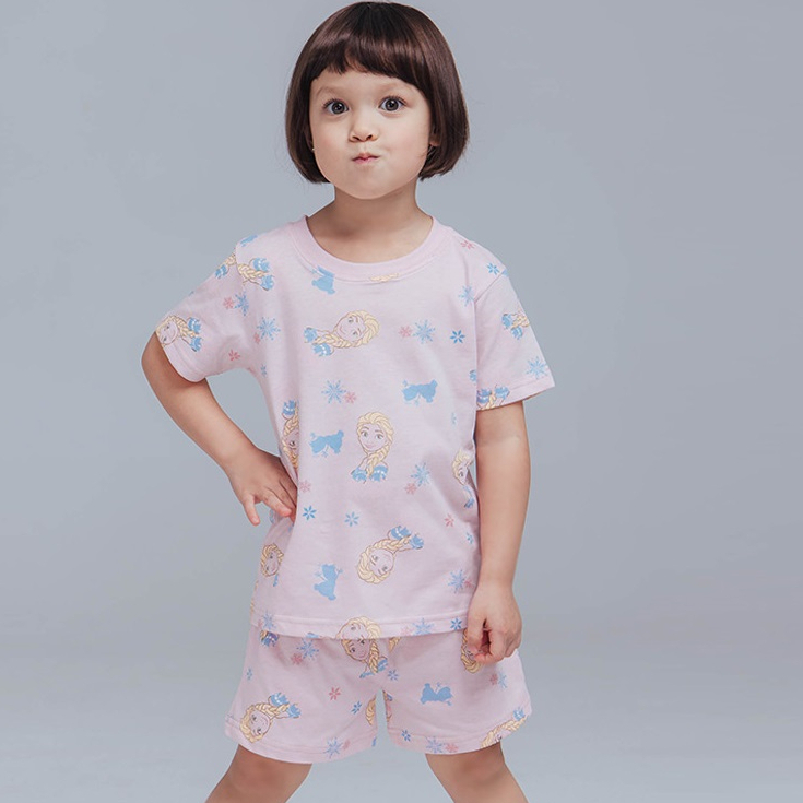 (多款)Disney迪士尼 冰雪奇緣 純棉短袖套裝【旺達棉品】FZ-NF003, , large