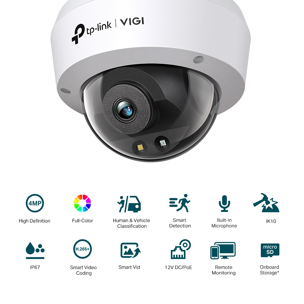 TP-LINK 昌運監視器組合 VIGI NVR1008H 8路主機+VIGI C240 4MP 半球網路攝影機*2, , large