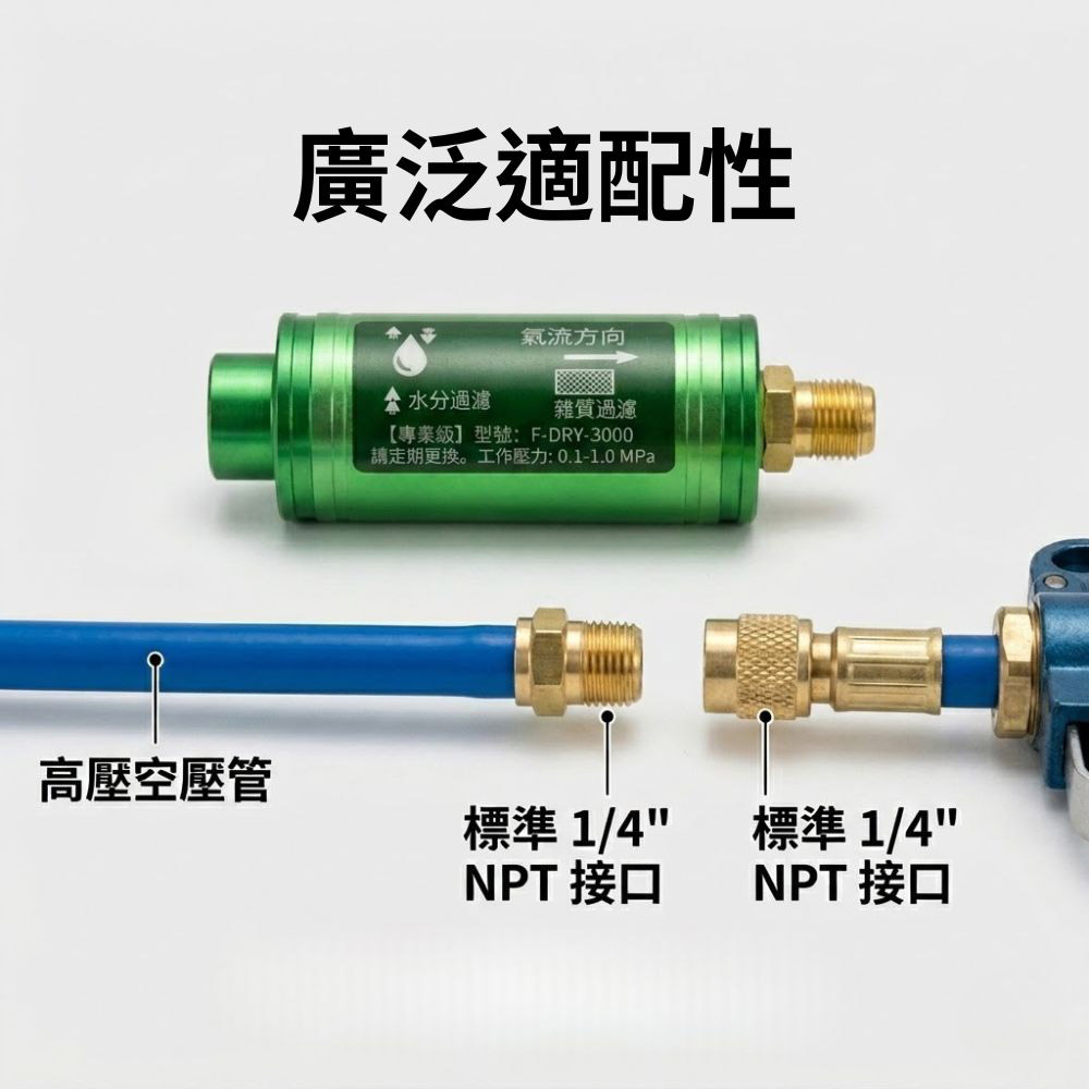 水分雜質乾燥過濾器2分通用-綠色, , large