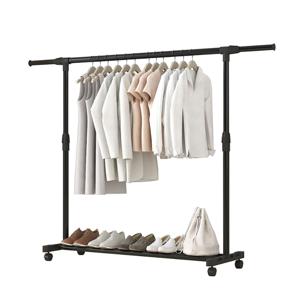 【WE CHAMP】單桿可移動伸縮加厚衣架(落地掛衣架 掛桿曬衣架), , large