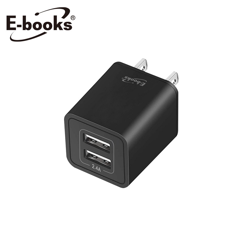 E-books B45 雙孔2.4A USB快速充電器, , large
