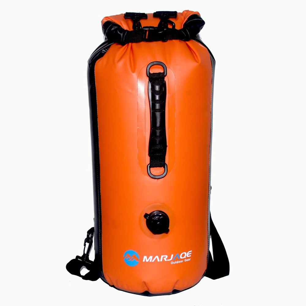 30L Waterproof Double Backpack, PVC Inflatable Waterproof Bucket Bag with Air Valve, Suitable for River Trekking, Swimming, and Beach Use. MARJAQE, , large