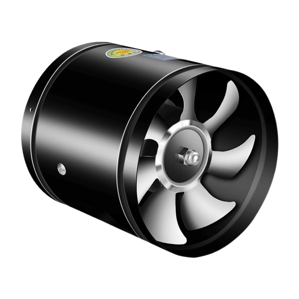 110V Exhaust Fan - Black 6-inch + 1.5m Power Cord (with Switch), , large