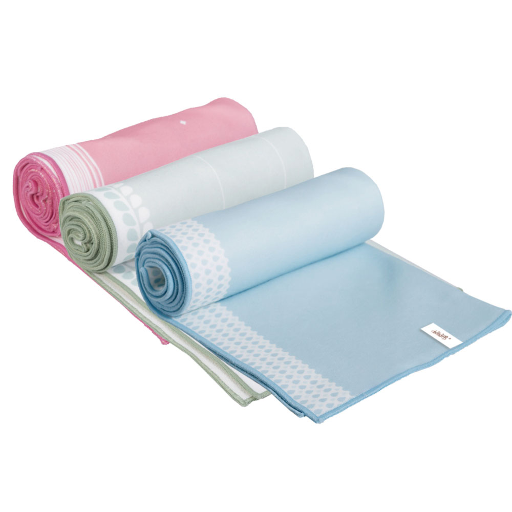 Holdme hair towel wrap L Three-Piece Set – Blue, Green, Pink, , large