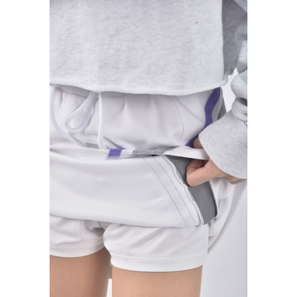 (L) le coq sportif運動棉質條紋白色短裙二手衣, , large