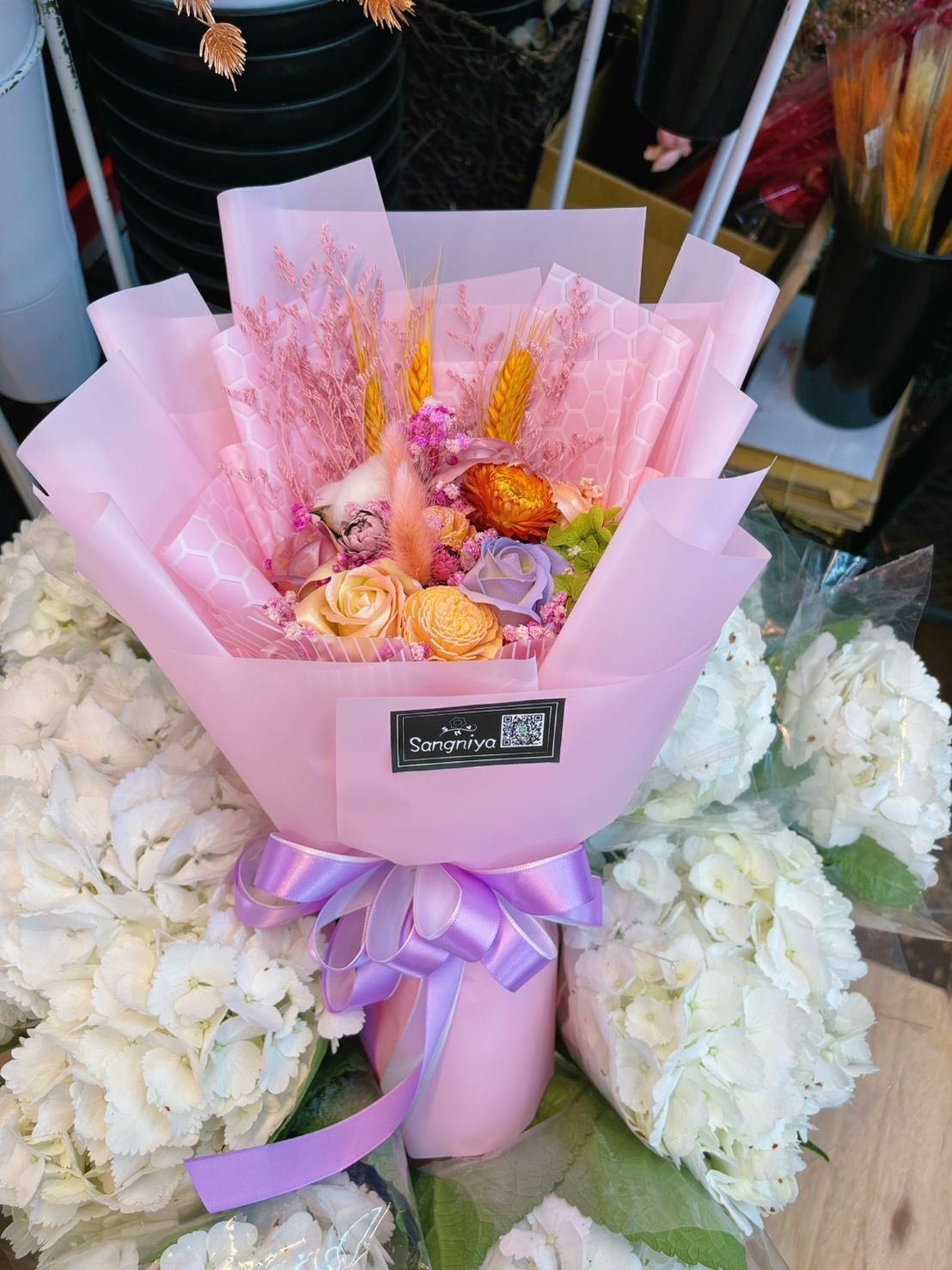 (桑妮亞花坊) 乾燥花束 情人節花束 畢業花束 表白  送禮 求婚 拍照, , large