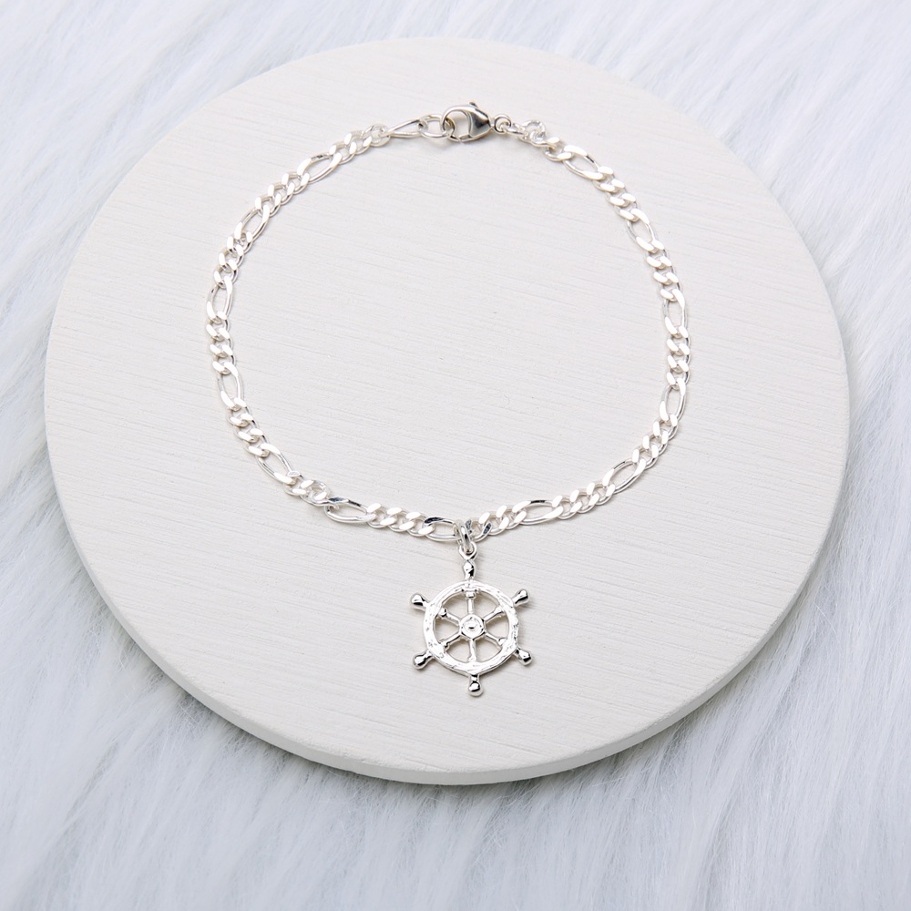 【Angel & Me】船舵 舵輪 掌舵人生 s925純銀手鍊 腳鍊 生日禮物, , large