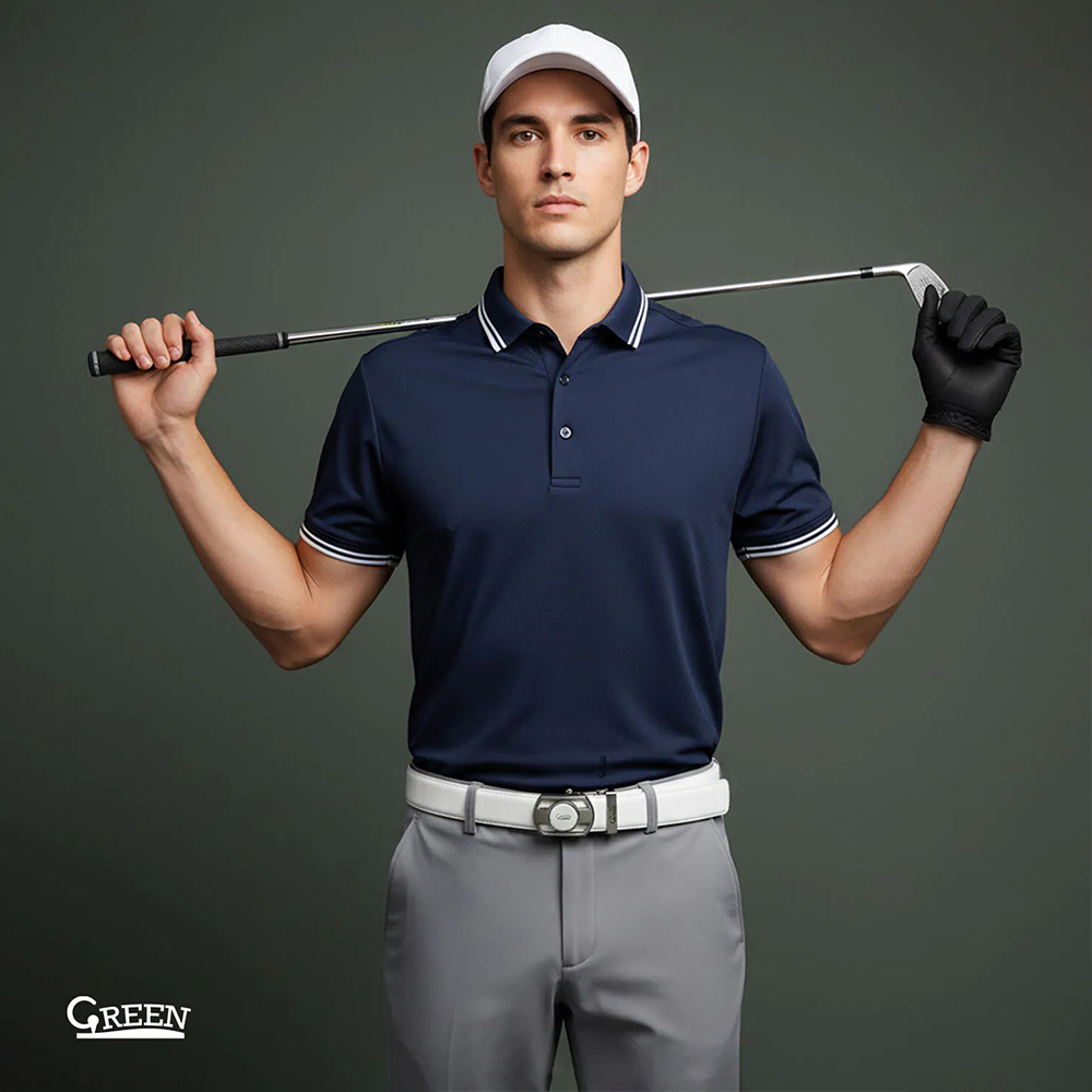 Green Golf Belt PU Glossy White, , large