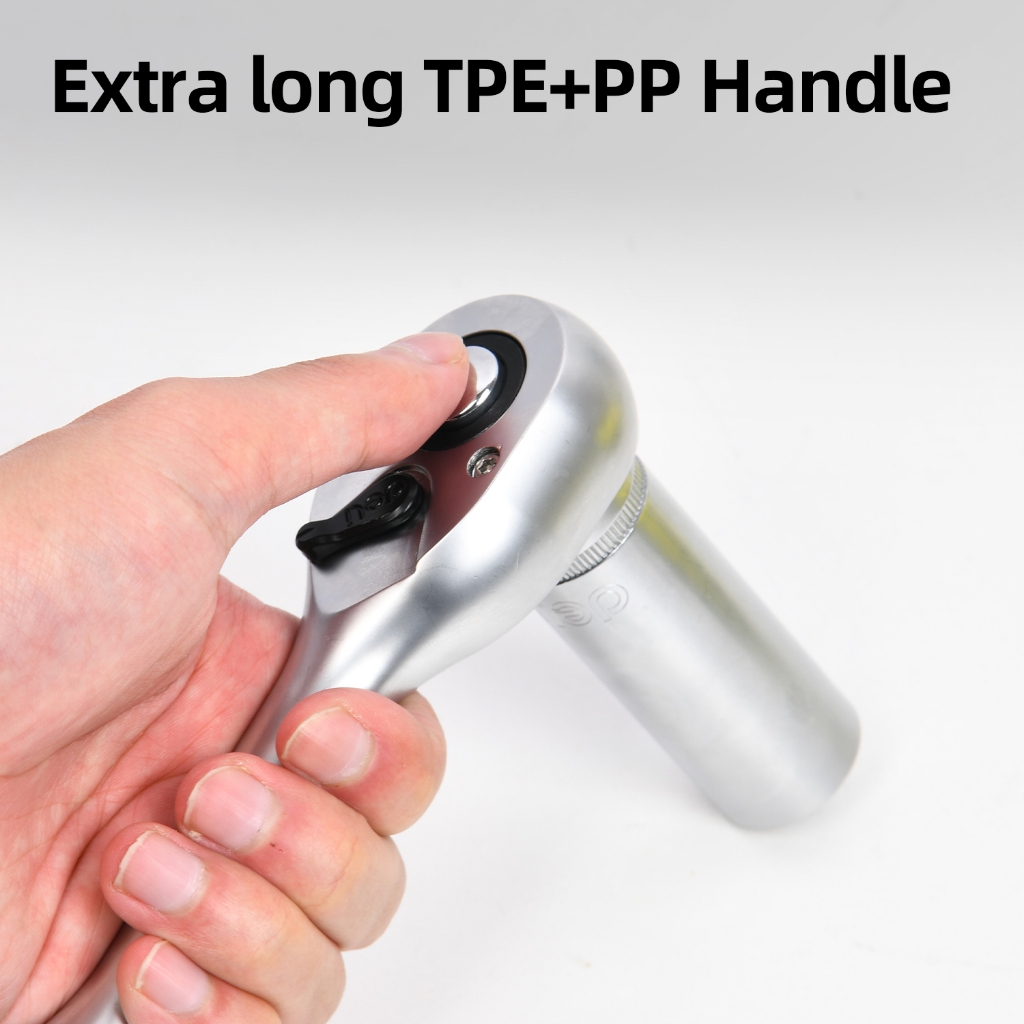 【得力工具 deli tools】 72齒 棘輪扳手 專業款 大扭力 CNC精密棘輪 手感好 防滑-3/8" 三分棘輪扳手, , large