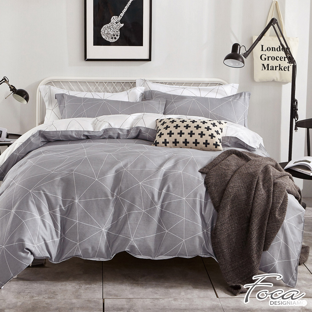 【FOCA買一送一+三防枕x2】100%精梳純棉舖棉兩用被床包組(單/雙/加/特), , large