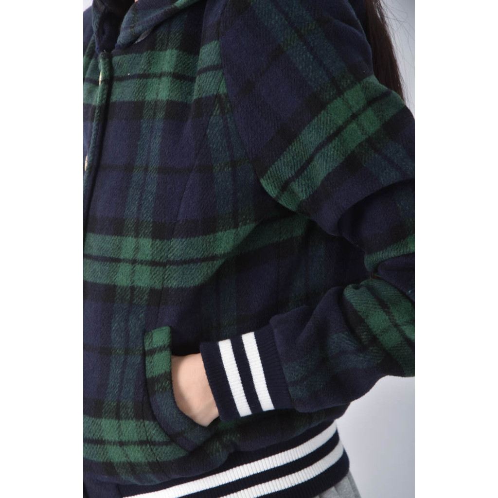 (S) k sport格紋綠色外套二手衣, , large