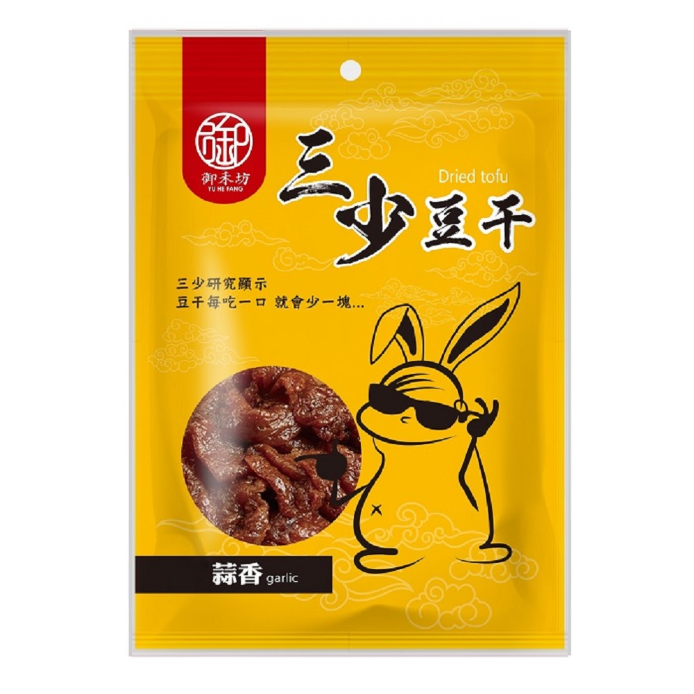 YU HE FANG SanShao DriedTofu-Garlic 120g, , large