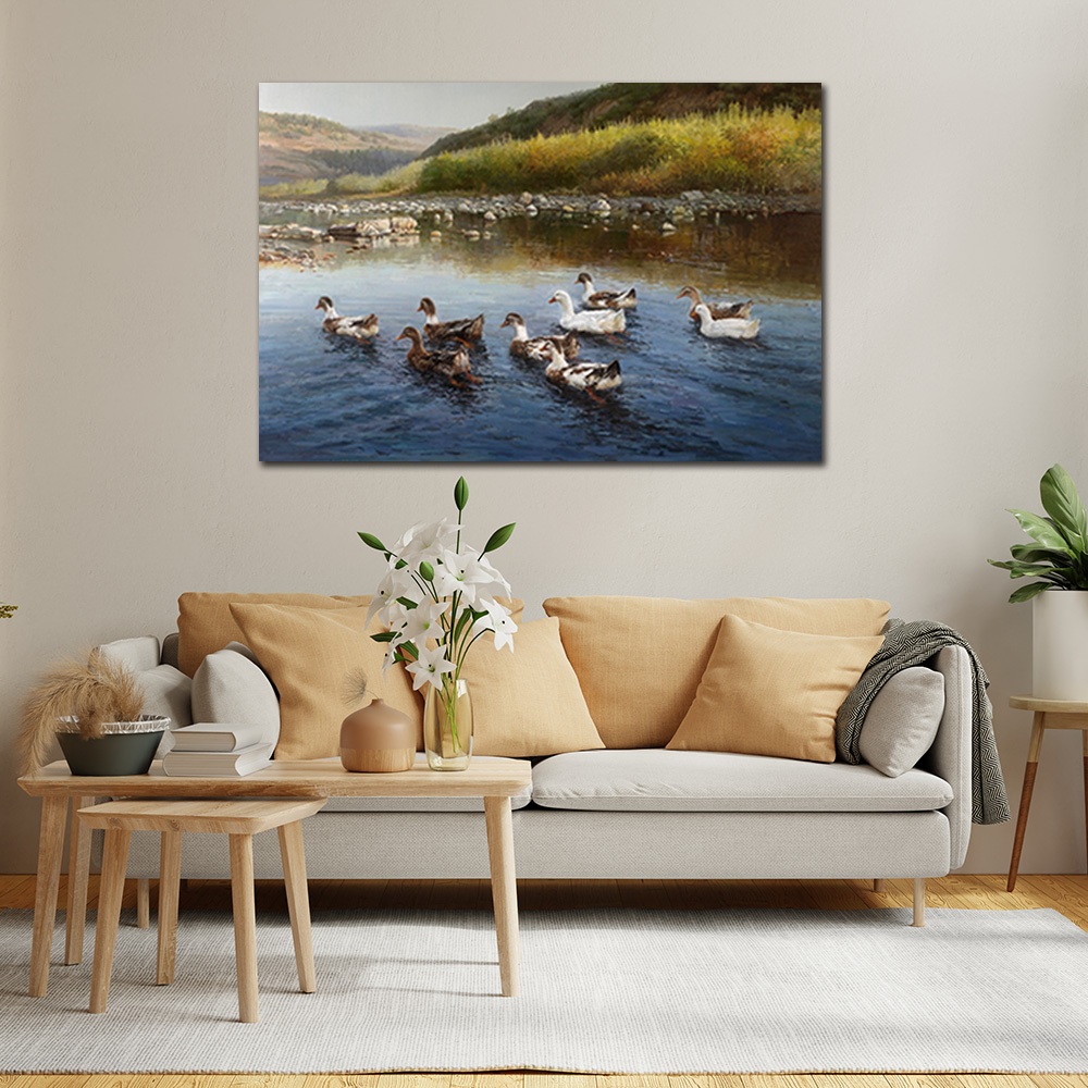 【御畫房】自在神遊 國家一級畫師手繪油畫60×90cm(VF-79), , large