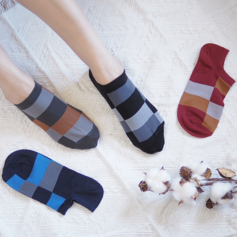 [Kaimei Cotton Industry] 10 pairs set, random and excellent, MIT made in Taiwan, pure cotton, extra large combed cotton, right angle socks, color block splicing style, , large