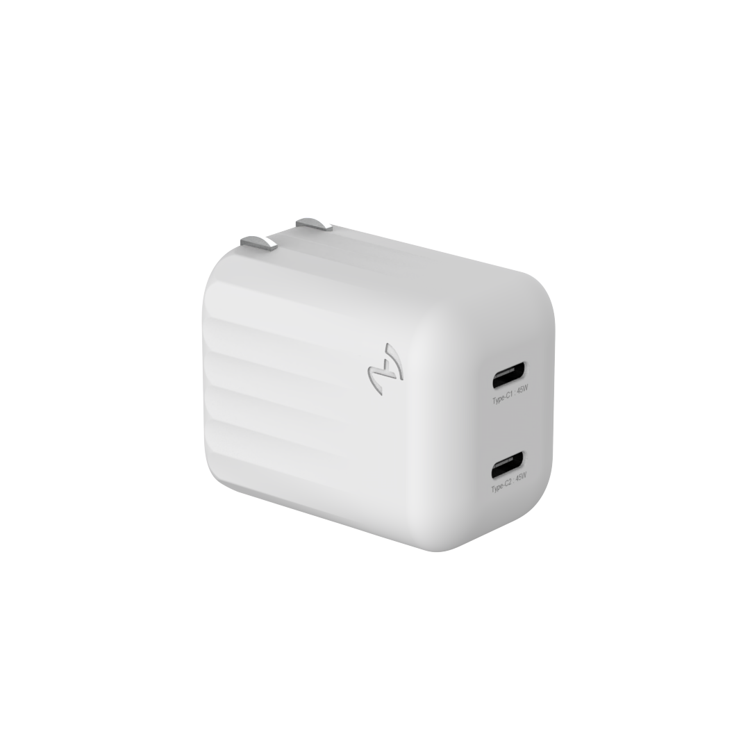 [萬摩科技] Allite Mini Go 45W 2C 氮化鎵雙孔快充頭 冷霧灰, , large