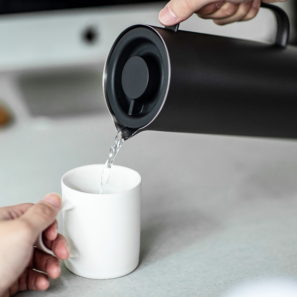 【日本孔雀Peacock】Living Pot 時尚保溫壺 不鏽鋼水壺 桌上壺 1.0L-任選色, , large