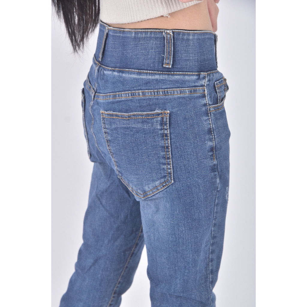 (F) band market丹寧牛仔質感藍色長褲二手衣, , large