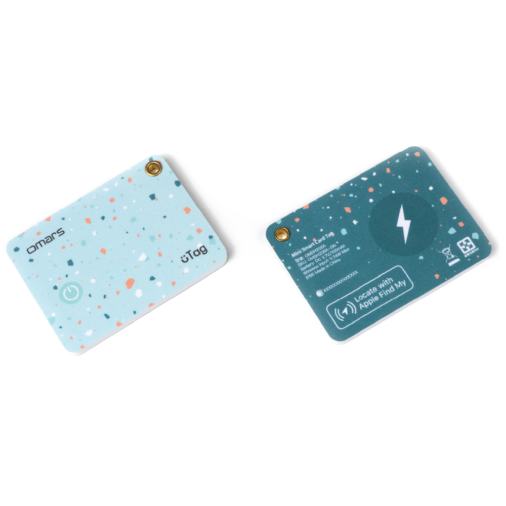 [杰鼎奧拉] omars｜uTag智慧防丟卡｜iOS專用｜無線充電｜支援手機內建APP-冰晶綠, , large