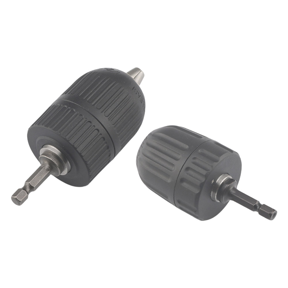 Lightweight, vibration-resistant screwdriver/drill with hexagonal shank adapter and three-jaw chuck (0.8-10mm)., , large