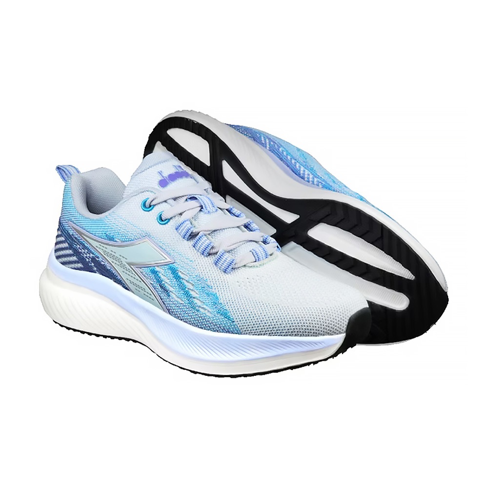 DIADORA迪亞多那 清風輕量慢跑鞋 女運動鞋 女鞋 飛織 透氣 吸震 回彈 增高 厚底 保護後跟 高彈 止滑 粉 藍, , large