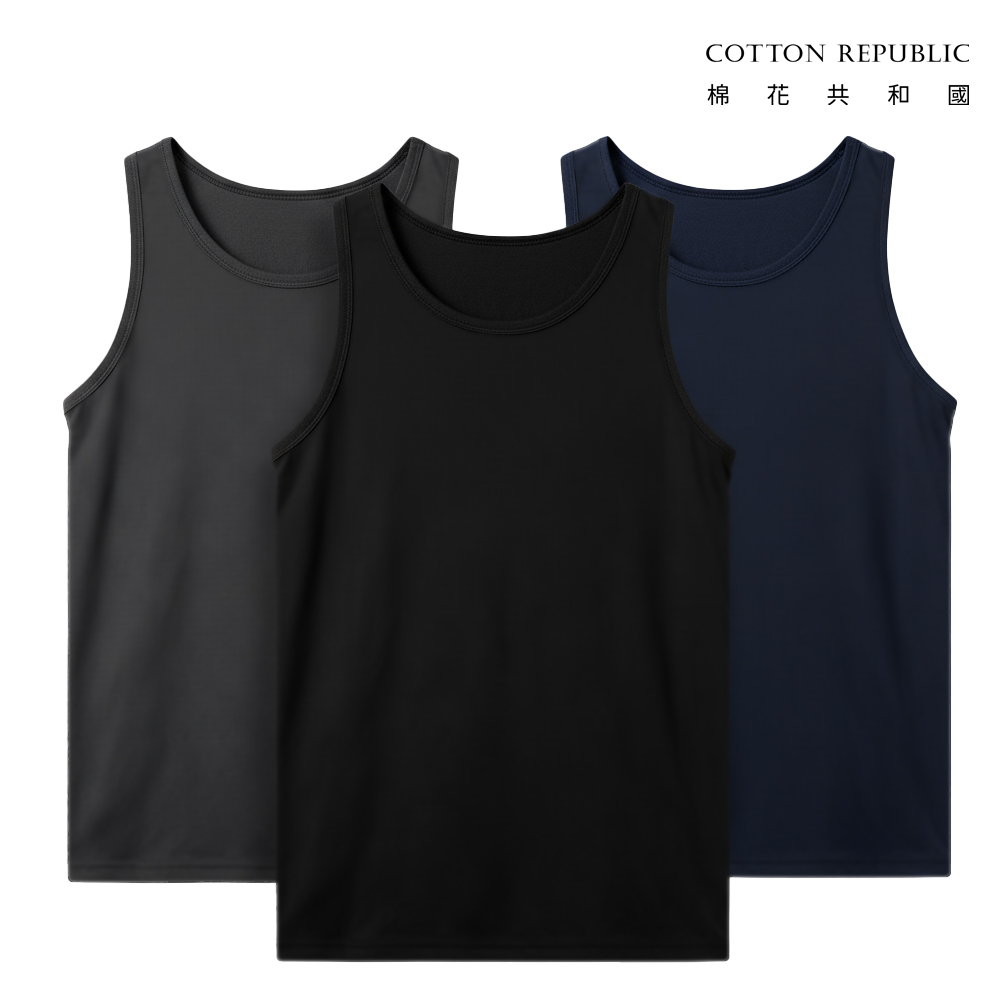 CR DAILY輕透涼感網眼背心, , large