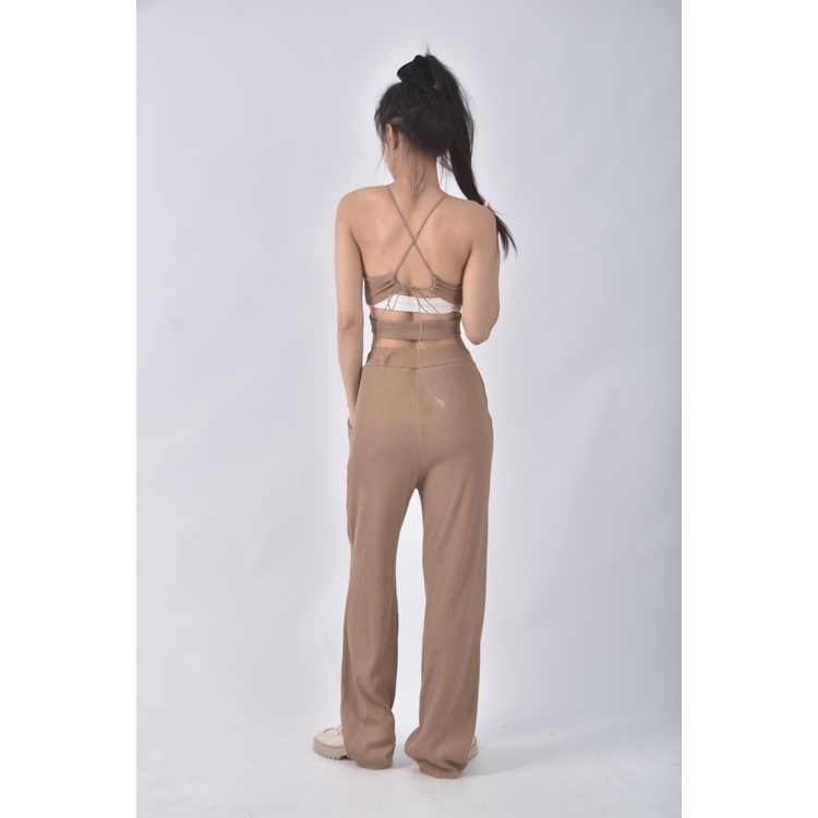 (M) 【安于晴Charlene私服】質感兩件式棕色套裝二手衣, , large
