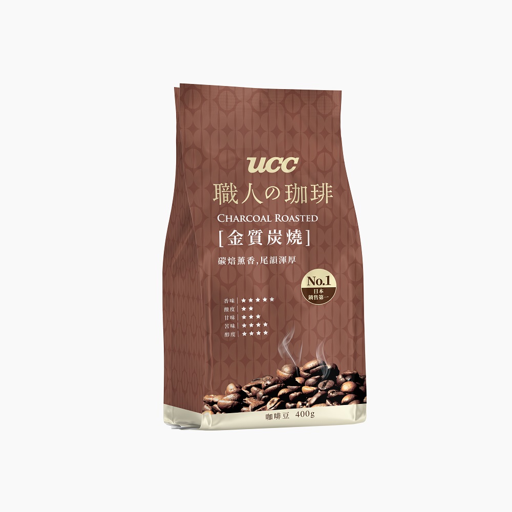 UCC 職人珈琲-金質炭燒咖啡豆400g, , large